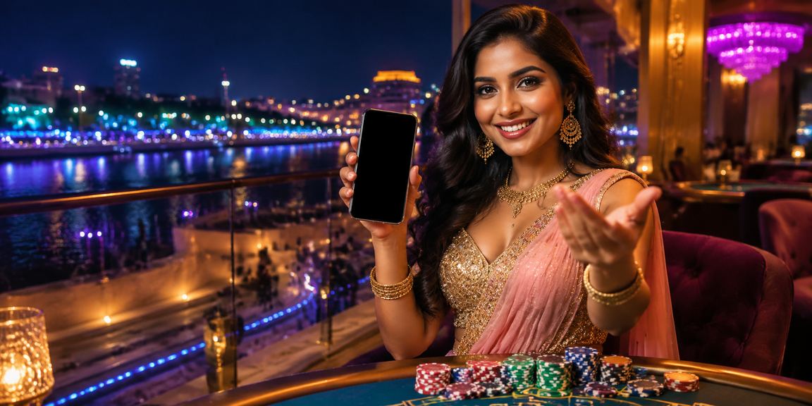 Beautiful Ahmedabad riverfront with vivid lights representing enjoyable betting opportunities